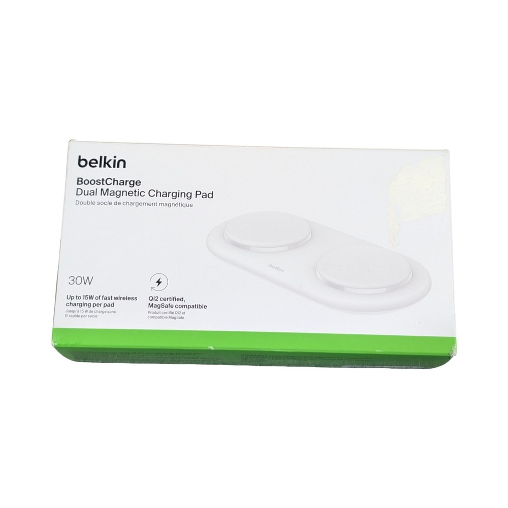 Nn9O Belkin 15W Dual Qi2 Dual Wireless Magnetic Charging‎ Pads iPhone / Aripods